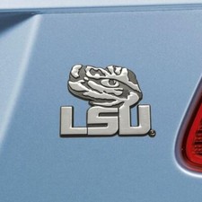 LSU Tigers Heavy Metal Auto Emblem NEW NCAA Chrome Car Decal Fanmats