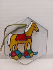Faux Stained Glass Suncatcher Hand Painted Toy Horse