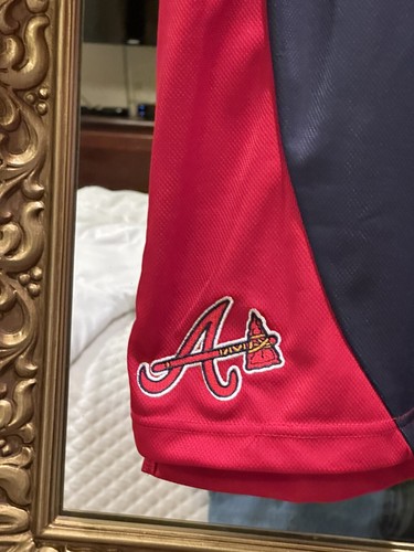 Camiseta deportiva grande cosida de los Atlanta Braves Stitches equipo deportivo MLB - Imagen 3 de 7