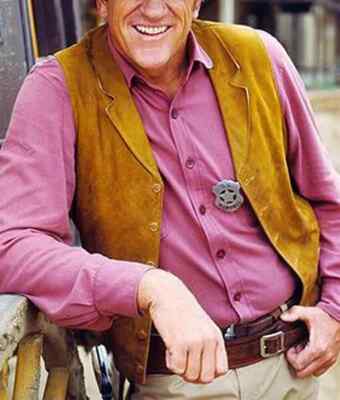 Gunsmoke Marshall Matt Dillon Suede Brown Vest