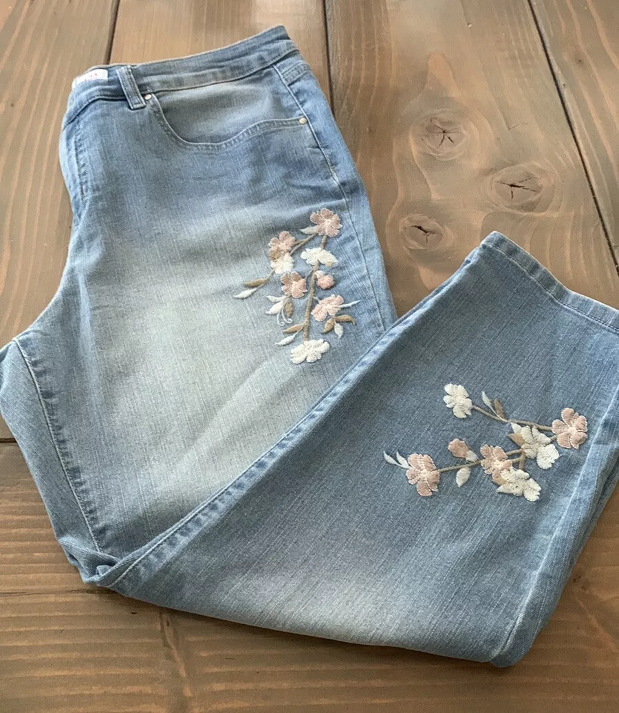 Denim & Co. Embroidered Jeans