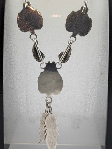 Klassische Navajo Kette/Collier Türkis 0,925 Sterlingsilber Indianerschmuck - Bild 6 von 12