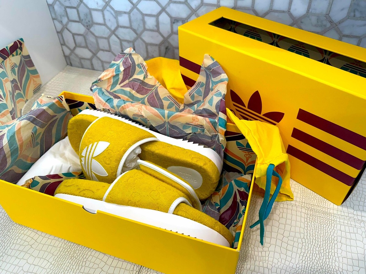 Gucci x adidas【GG Platform Sandal 黄色 】コットンサンダル GUCCI - 新品 adidas x Gucci コラボ GG プラットフォーム