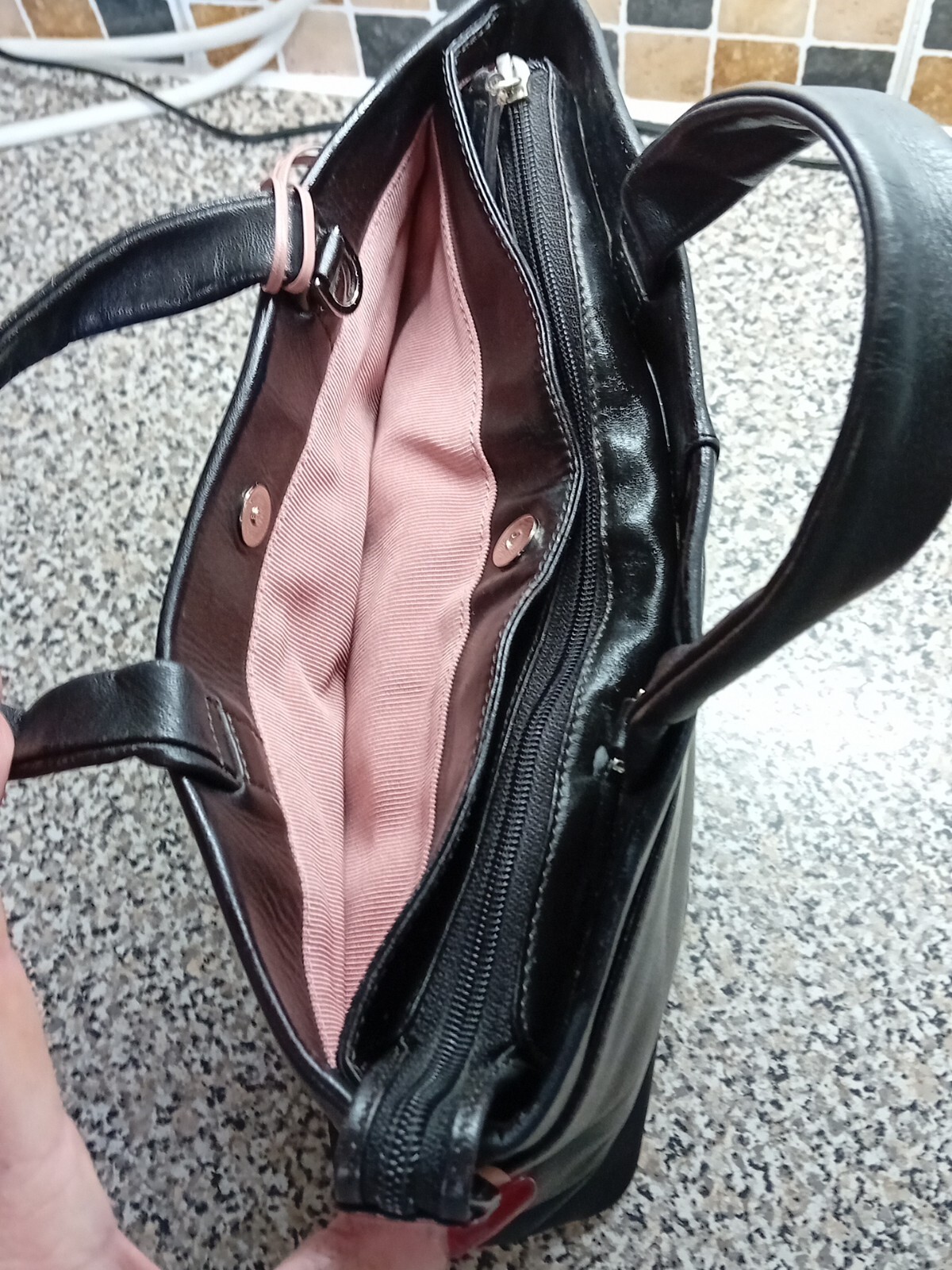 Radley London Leather Handbag Tote Black Good Condition eBay