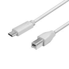 1m Anschlusskabel USB Kabel 2.0 Druckerkabel USB C/ USB-B grau Scannerkabel