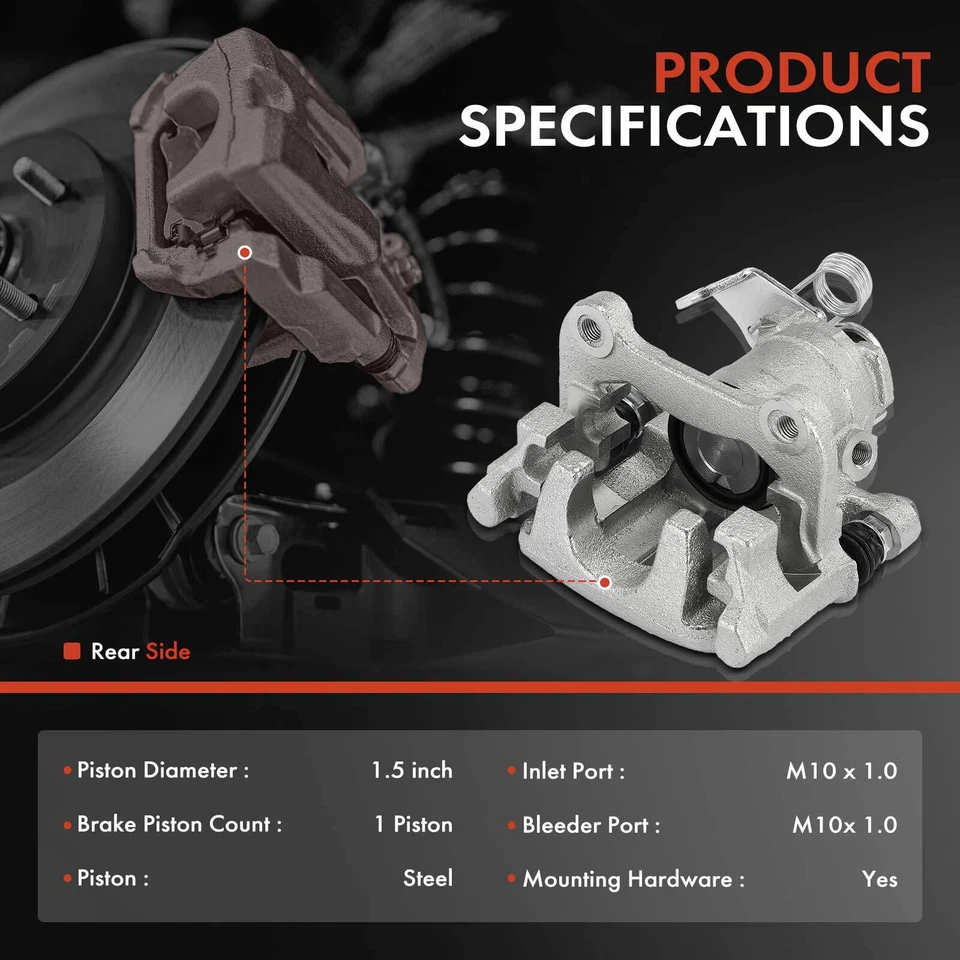 2 件后 LH 和右手盘式制动卡钳带支架适用于大众高尔夫捷达帕萨特 Corrado — 第 2/4 张图片