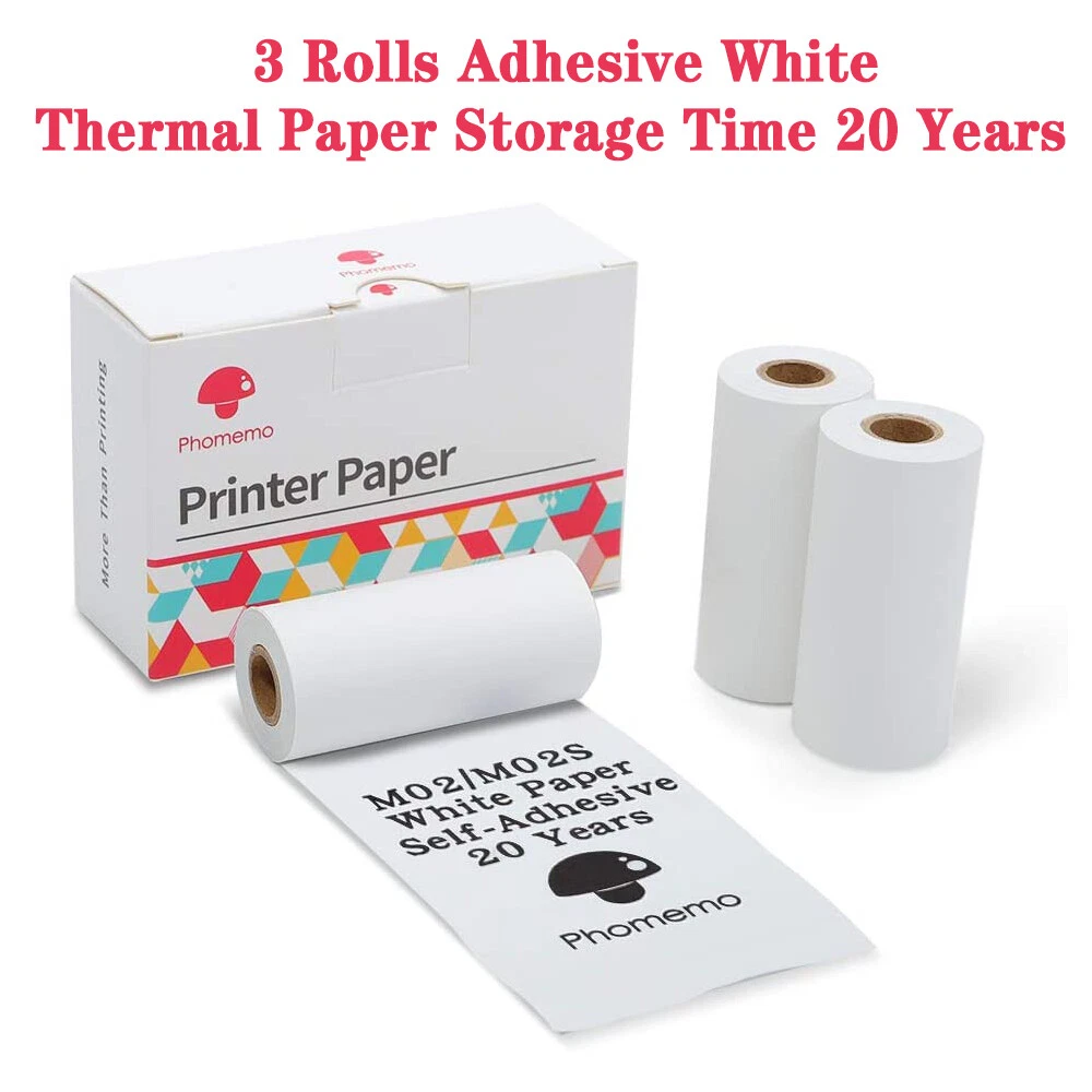 Bluetooth Mini Photo Printer Wireless Sticker Printer with Thermal Paper