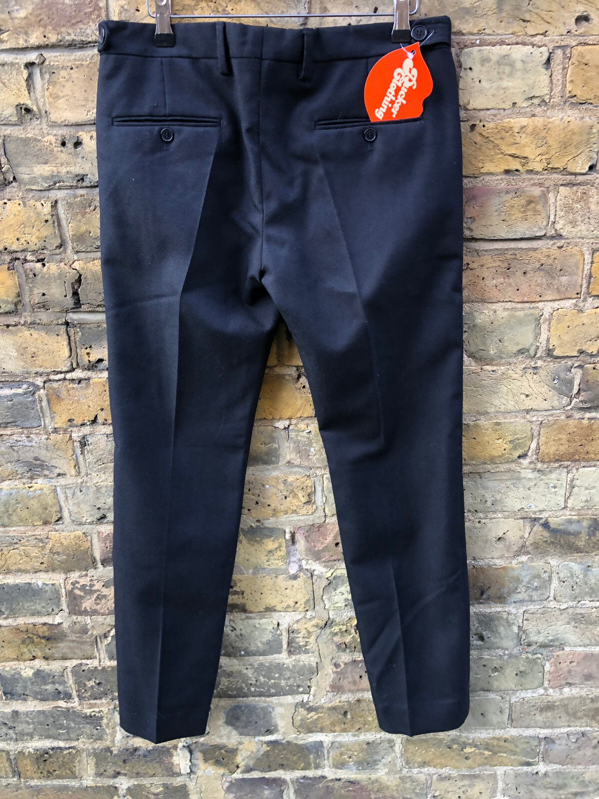 SAINT LAURENT PARIS Pantalone Uomo W32 L30 Vestibilità Dritta Zip Fly Nero