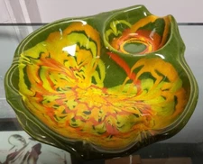 Mid Century California Originals Pottery Ceramic Shell Chip and Dip Tray