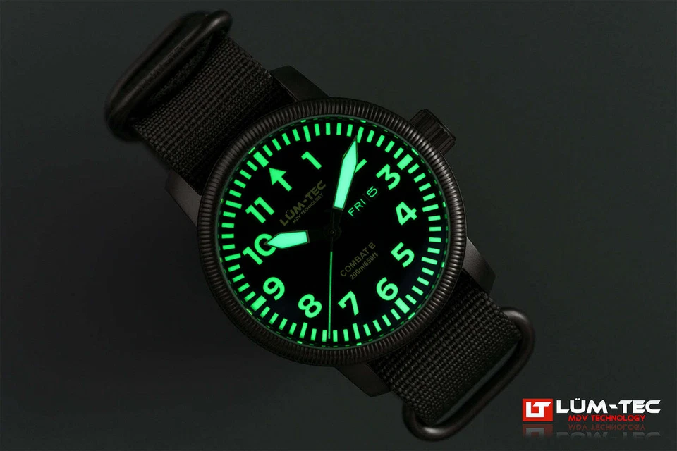 Lum-Tec Reloj Hombre Combate B66 Día Fecha 43mm Esfera Negra Miyota Japón 2105 Foto 2 de 4