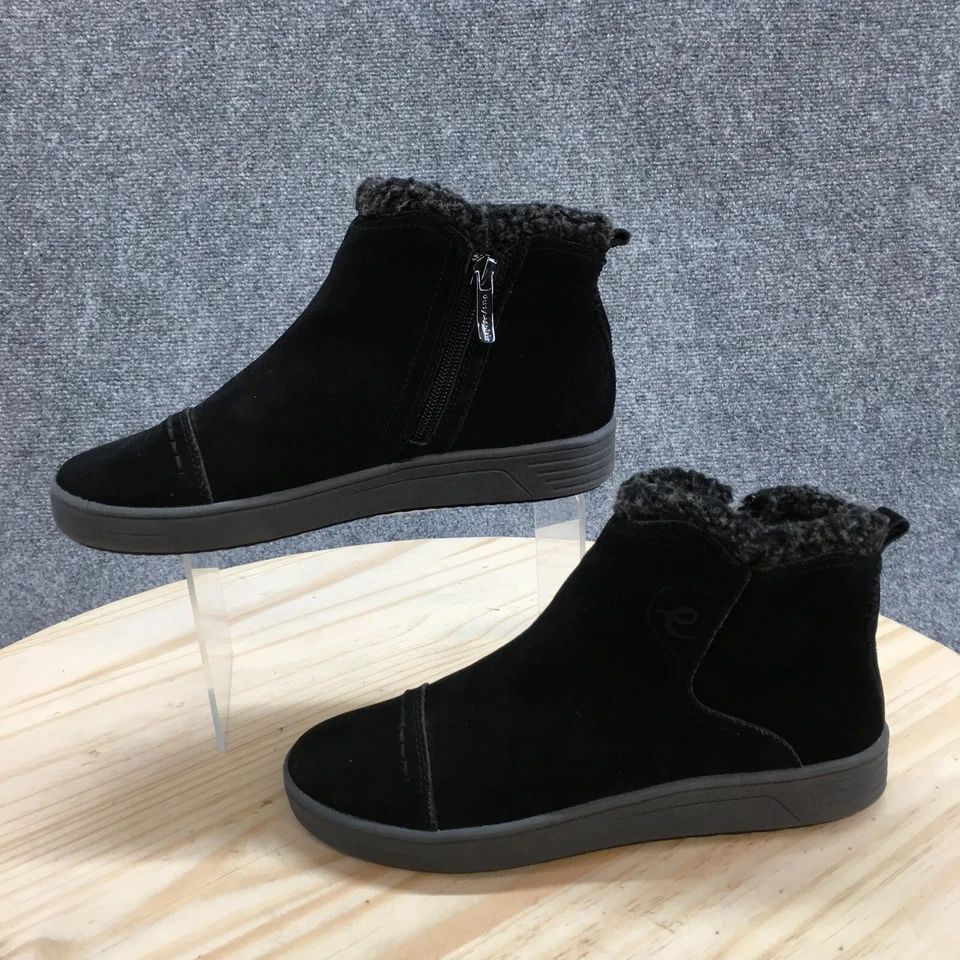 Botas Easy Spirit para mujer 6,5 M North Invierno cuero negro cremallera lateral piel sintética Foto 2 de 4