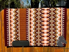 Western Horse Saddle Pad Blanket 100% New-Zealand Wool - Custom Your own Design