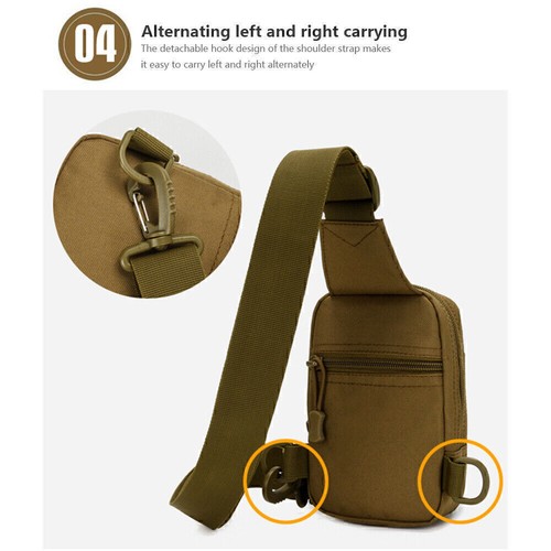Herren Männer Brusttasche Crossbody Sling Bag Schultertasche Vintage Tasche Bag. - Bild 10 von 12