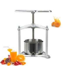 0.8 Gallon Aluminum Fruit Press Stainless Steel Cage Wines Fruit Juices EJWOX