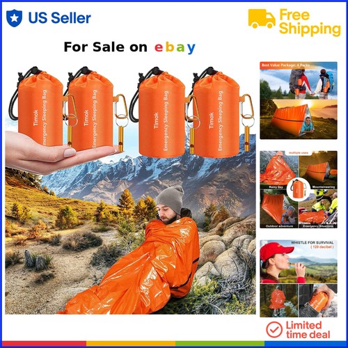 Notfall Schlafsack Thermodecke Wasserdicht Biwaksack für Camping Wandern