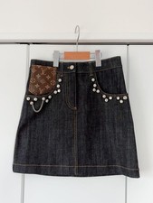 Louis Vuitton Jeans Mini Rock Größe 34 Län...