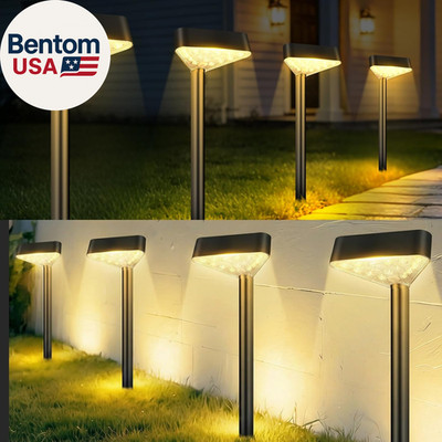 8 Pack Solar Pathway Lights Outdoor, Bright LED Solar Landscape Lights, Waterpro