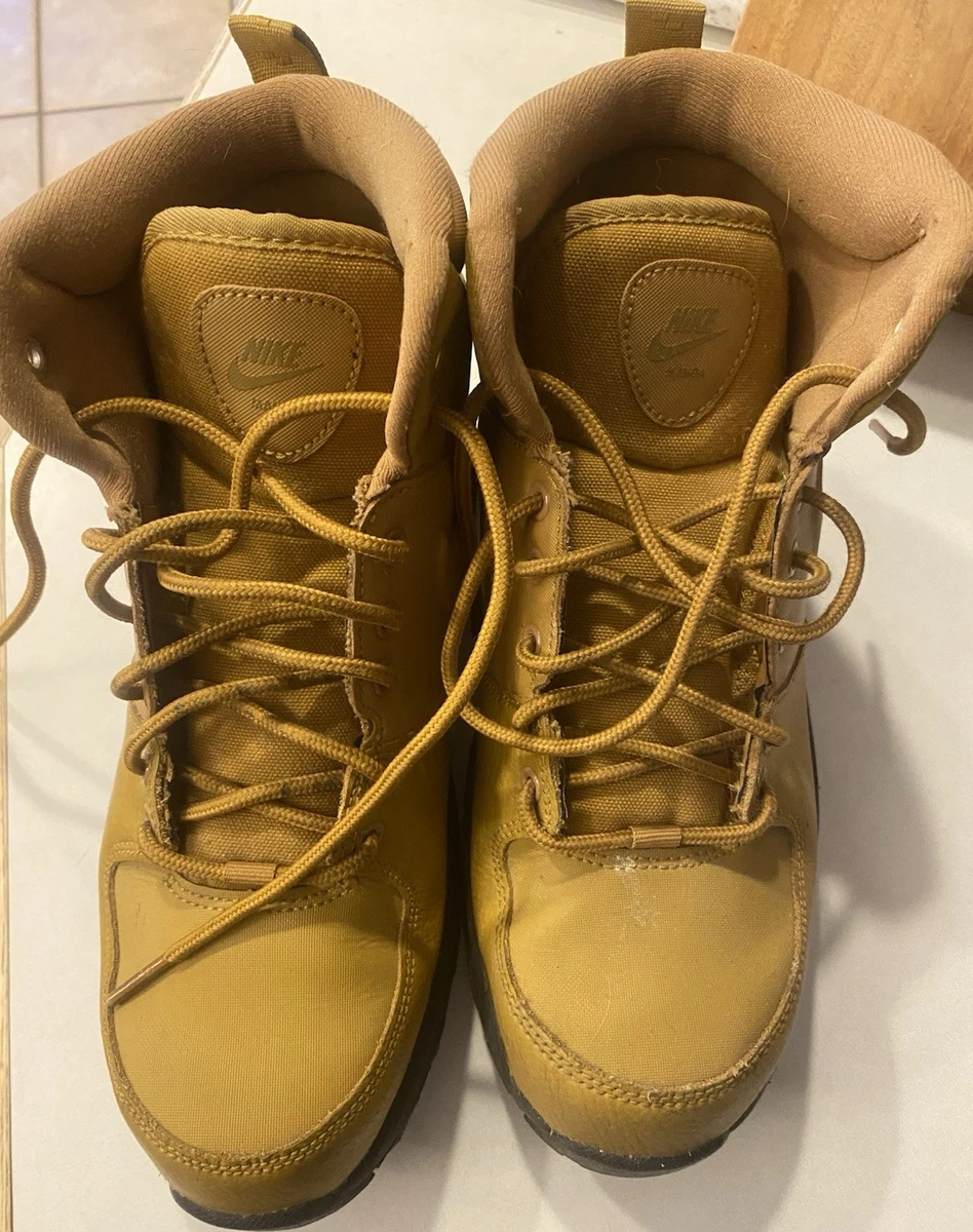 Nike Men\'s Brown and Tan High-Top Canvas Boots 14788030_23785478_600.jpg main image 4