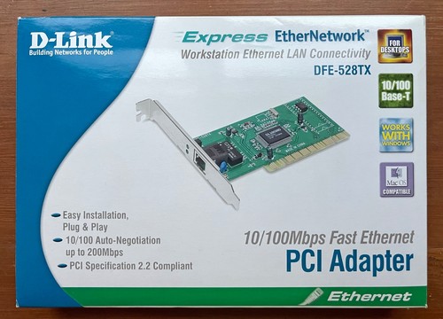 D-Link - PCI Adapter - 10/100 Mbps Fast Ethernet - DFE-528TX, neuwertig