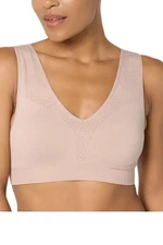 Breezies Women's Seamless Jacquard Back Smoothing Bra Mink