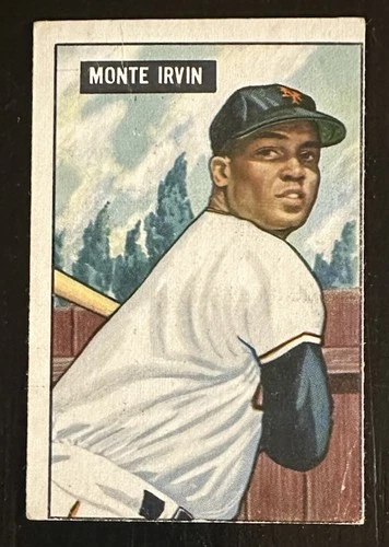 1951 Bowman Monte Irvin New York Giants ROOKIE Baseball Card #198