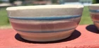 McCoy Pottery Set Of  Bowls Vintage Pink Blue Stripes 5” In Crockery