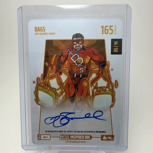 Bo Jackson Battle Arena Bags Fire Auto /50