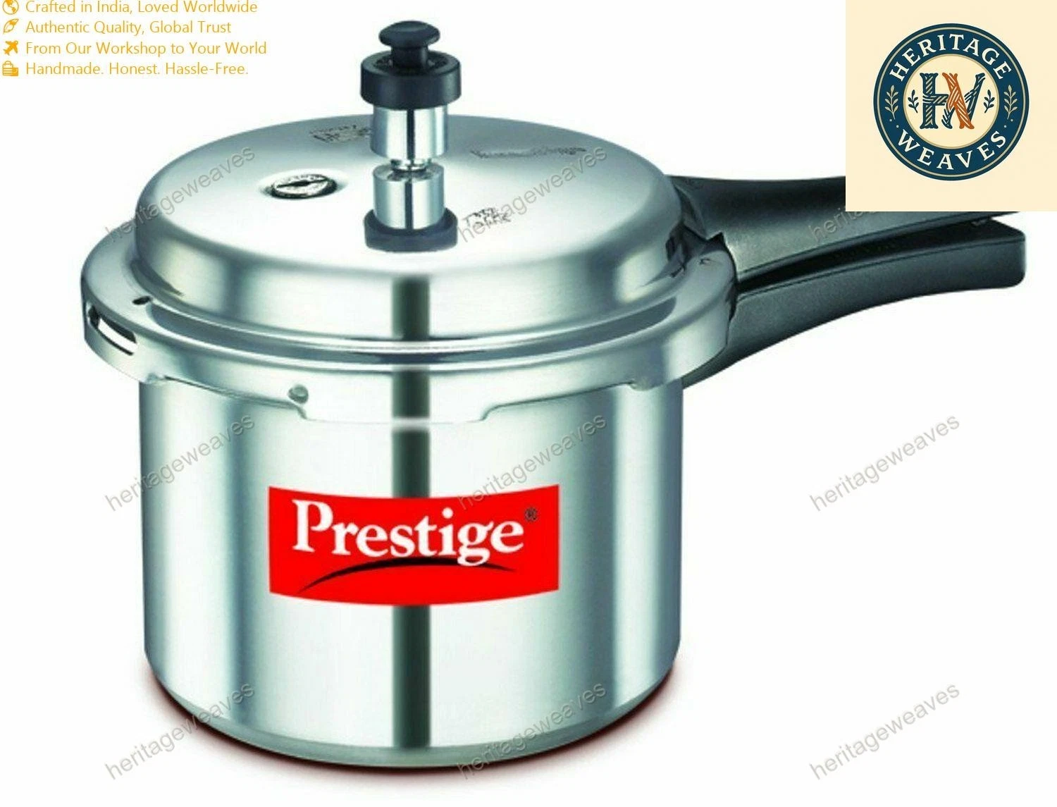 Prestige Popular Aluminium Pressure Cooker, 3 Litres, Silver