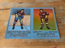 Hockey ORIGINAL Art 5 X 7” Gordie Howe & Rocket Richard Dual Rookie Card. rookie card picture