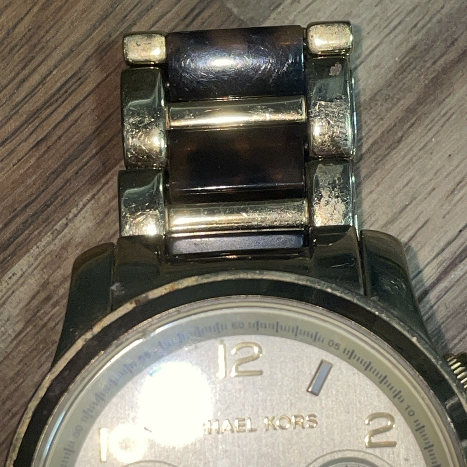 Michael Kors MK-5659 Runway Chronograph Gold Tone & Tortoise Acetate Watch 38mm thumbnail 4