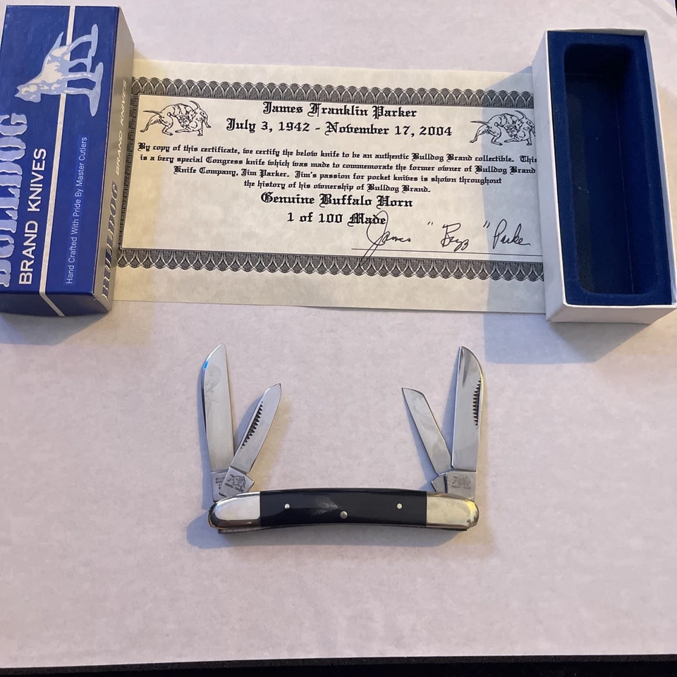 1 de 100 Bulldog 4 Hojas Genuino Buffalo, James Parker Tribute, con Certificado Foto 2 de 4