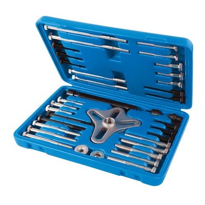 46tlg Harmonic Balancer Schwungrad Kurbelwelle Ausbau Werkzeug Zahnrad Abzieher Set 40-93mm