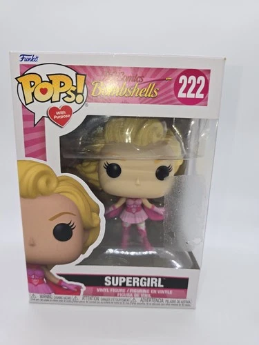 Funko POP! Breast Cancer Awareness - Bombshell Supergirl Vinyl Figure #222 NIOB