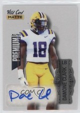 2022 Wild Card MATTE Auto Premium White - Silver Foil Damone Clark Auto 2b2