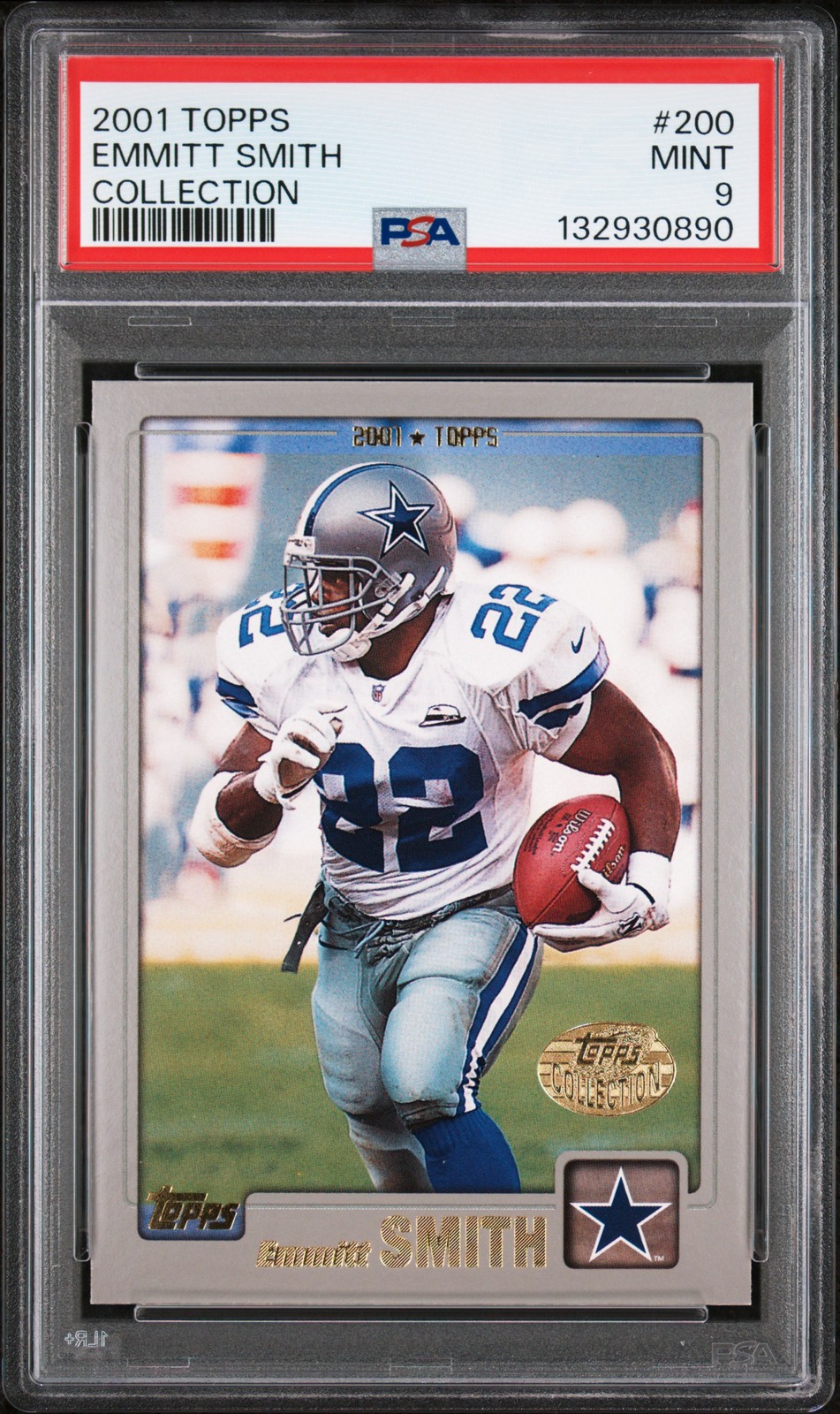2001 TOPPS COLL #200 EMMITT SMITH PSA 9