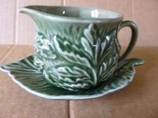 SYLVAC MINT SAUCE BOAT & SAUCER - NICELY MARKED ON BOTTOM, LOVELY STYLE * COLOUR