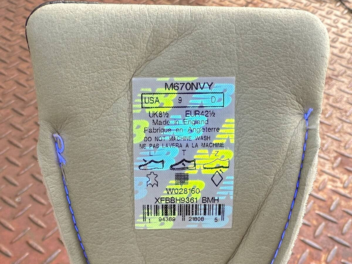 US 9 Domestic Genuine Full Grain UK New Balance M670NVY US9 US 9 Domestic Genuine Full Grain UK New Balance M670NVY US9