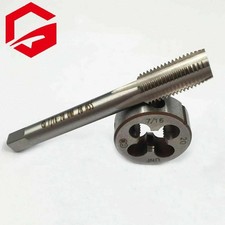 7/16"-20UNF Tap and Die Set HSS Machine Thread Tap + Round Thread Die Right Hand