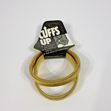 Cuffs Up Shirt Sleeve Holders Pack of 2 Metal Stretchy Garter Arm Bands Gold