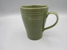 Starbucks Stockholm Design House Green Gray Ribbed Tea Coffee Mug 12 oz 2009 92B