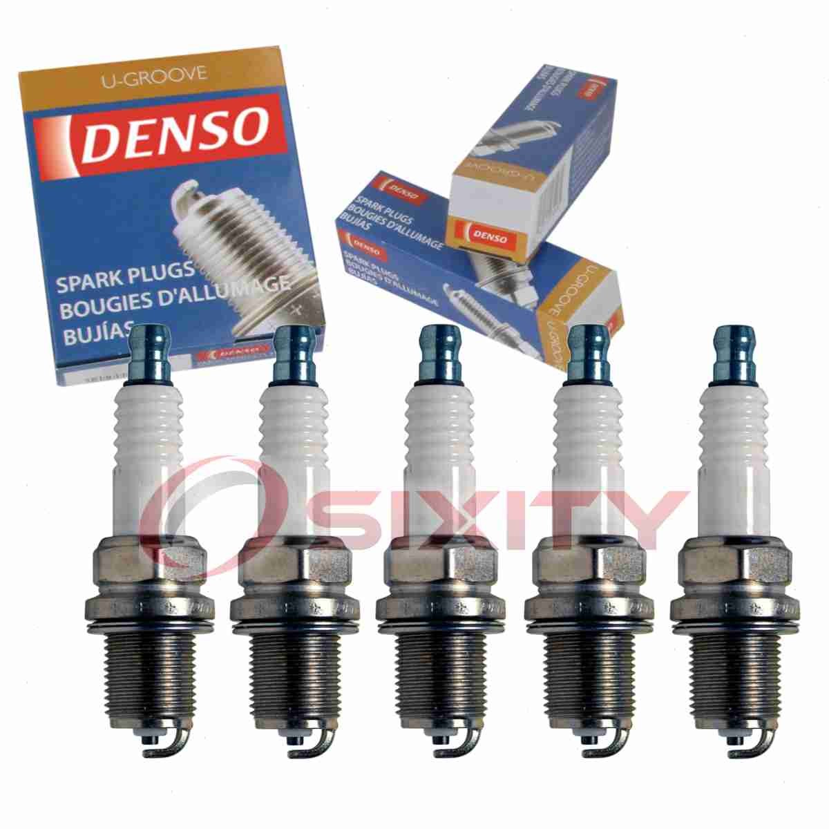 5 pc Denso Standard U-Groove Spark Plugs for 2001-2003 Volvo S60 2.3L 2.4L ee