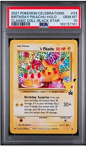 Pokemon TCG Celebrations Classic Collection _____'s Pikachu 24/53 Holo PSA 10