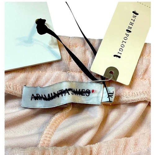 Araminta James x Anthropologie Womens XL Terry Track Pants Pink White Stripe NWT - Picture 10 of 11