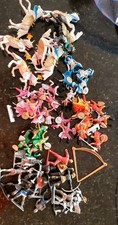 Britains Deetail Soldiers Samari Horses Militia Mixed Lot 45 Red White Green