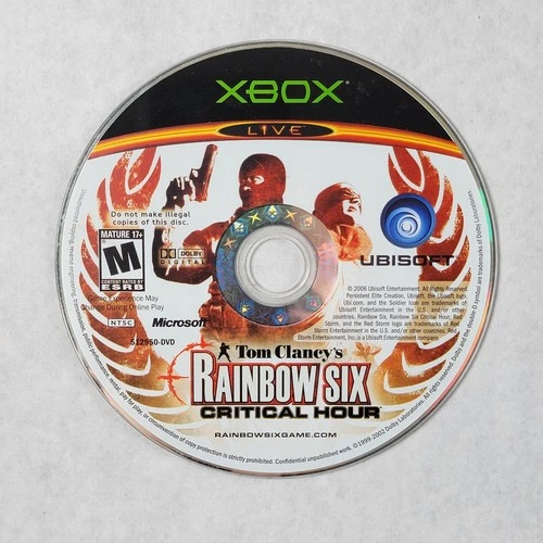 Tom Clancy's Rainbow Six Critical Hour - Loose Microsoft Original Xbox Disc