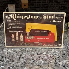 Vintage Ronco 1974 The Rhinestone  Stud Setter Bedazzler Kit Craft Sealed USA