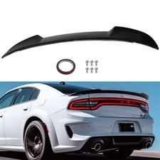For 2011-2023 Dodge Charger Hellcat Style SRT Gloss Black Rear Spoiler Wing