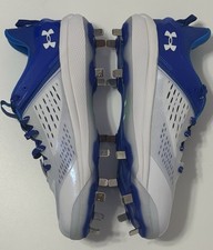 Under Armour Yard Low Mt Metal Baseball Cleats Royal/White Men Size 7.5