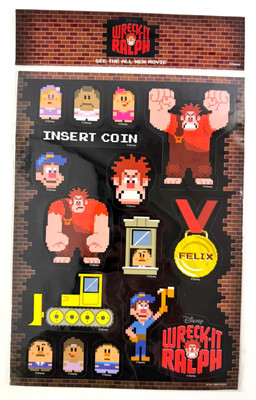 NEW Sealed Hard To Find Disney Wreck-It Ralph Movie Release Promo Stickers