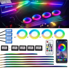 RGB Car Symphony Ambient Light 256 Color Led Atmosphere Acrylic Strip Remote APP